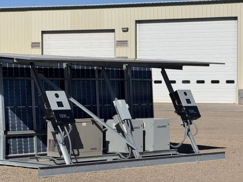 Commercial solar systems built at the SolarSet factory